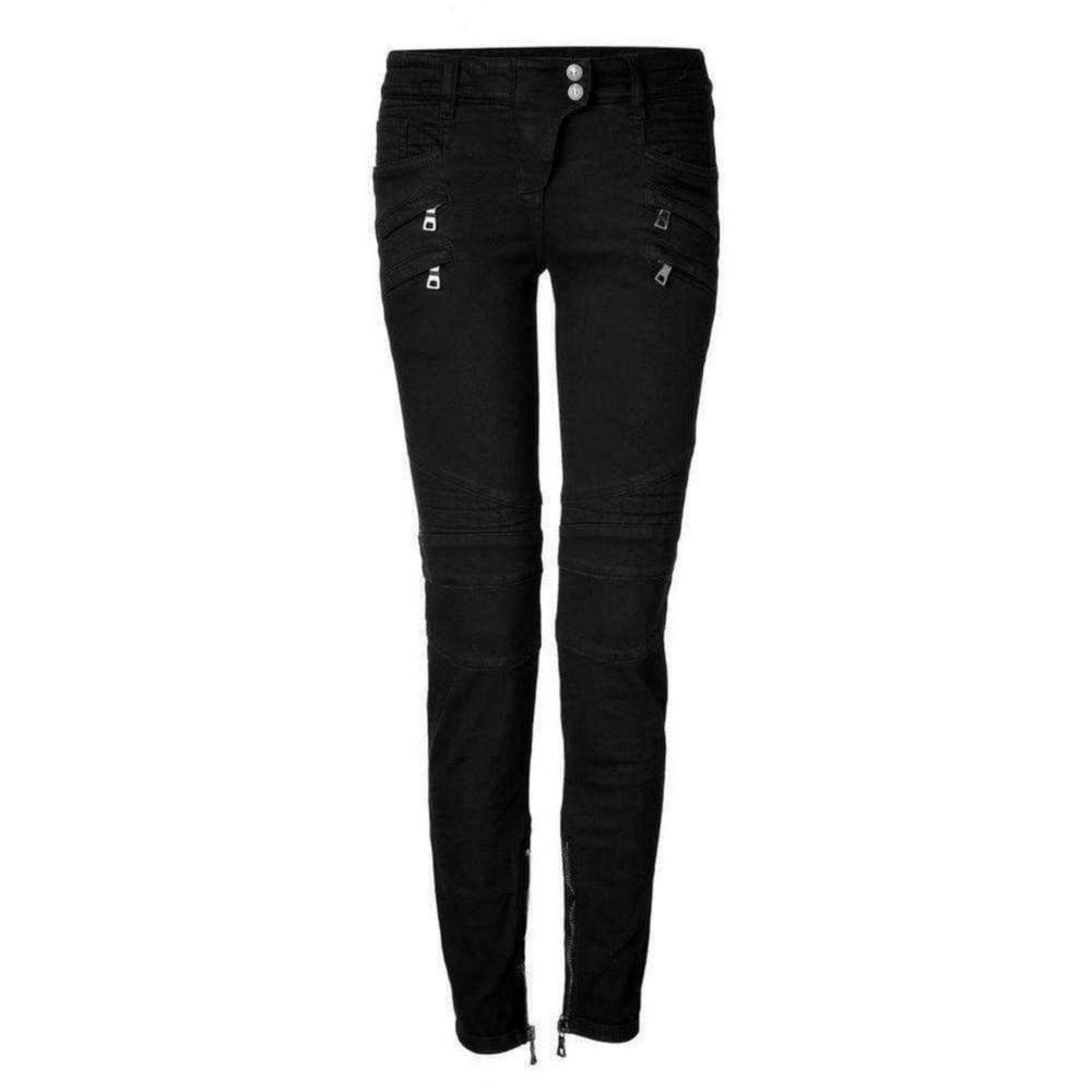 Balmain - Jeans Low Rise Black Biker Jeans - FR 40